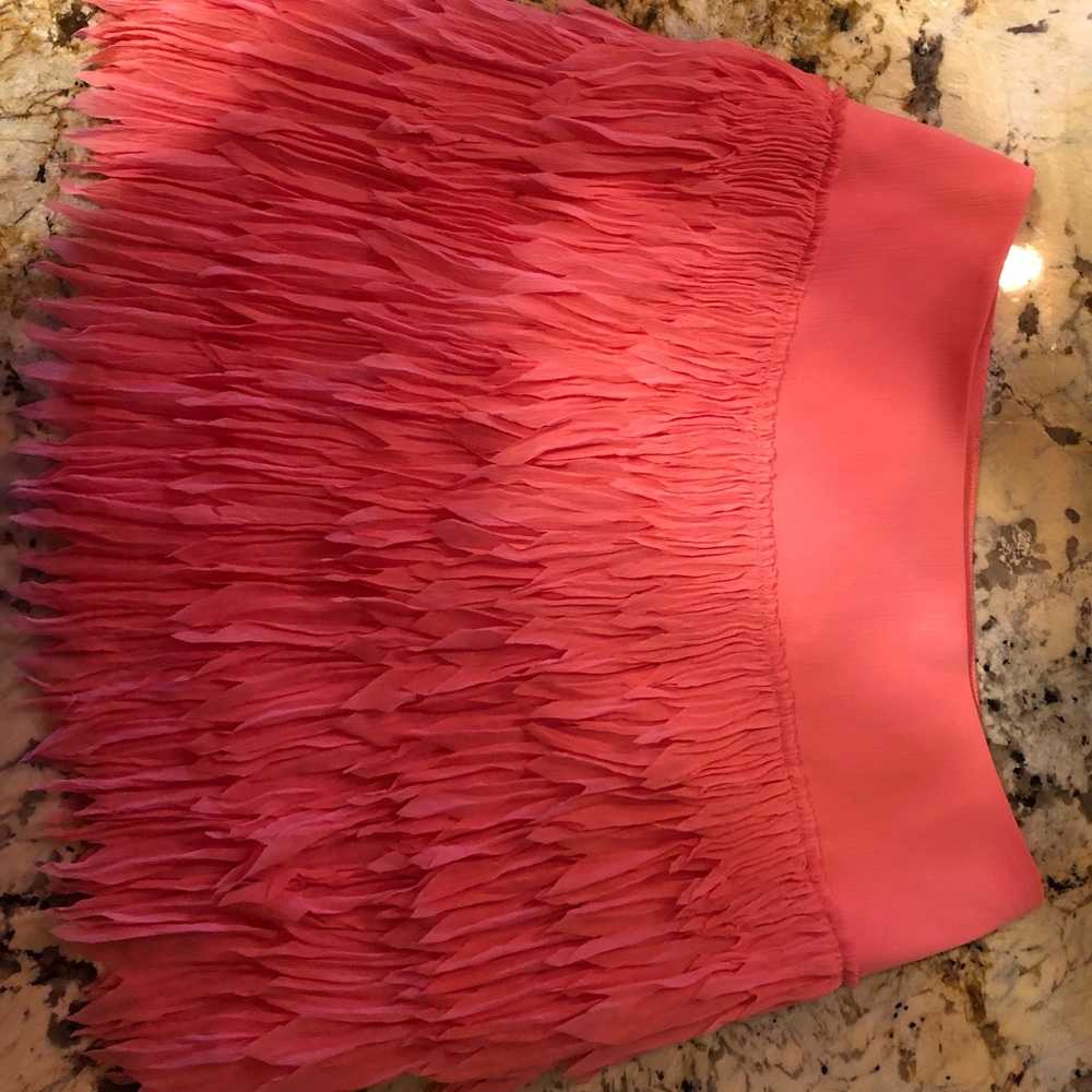 Ann Taylor fringe mini skirt 0